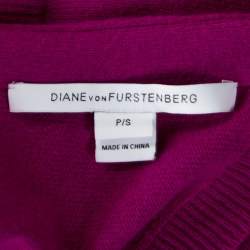 Pre Owned Diane von Furstenberg Roseberry Pink Wool Blend Ahiga Bis Sweater S