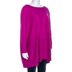 Pre Owned Diane von Furstenberg Roseberry Pink Wool Blend Ahiga Bis Sweater S
