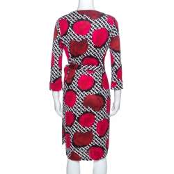 Pre Owned Diane Von Furstenberg Multicolor Floral Print Silk New Julian Two Wrap Dress S