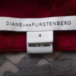 Pre Owned Diane Von Furstenberg Multicolor Floral Print Silk New Julian Two Wrap Dress S