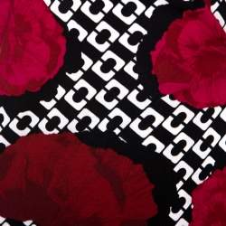 Pre Owned Diane Von Furstenberg Multicolor Floral Print Silk New Julian Two Wrap Dress S