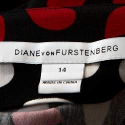 Pre Owned Diane von Fursternberg Multicolor Printed New Julian Two Wrap Dress XL
