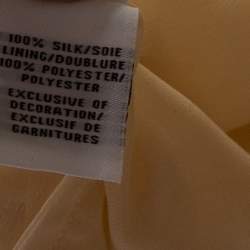 Pre Owned Diane Von Furstenberg Cream Silk Silver Balls Embellished Amya Solid Top L