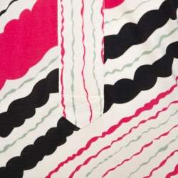 Pre Owned Diane Von Furstenberg Multicolor Printed Silk Jersey Polo Dress M