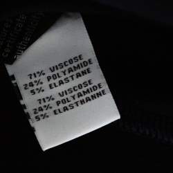 Pre Owned Diane Von Furstenberg Navy Blue Zipper Detail Saturn Dress L