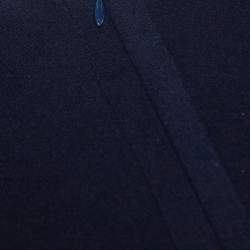 Pre Owned Diane Von Furstenberg Navy Blue Zipper Detail Saturn Dress L