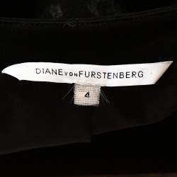 Pre Owned Diane Von Furstenberg Monochrome Textured Knit Jacket S