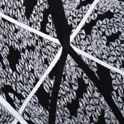 Pre Owned Diane von Furstenberg Black Panther Lace Jacquard Ilsa Dress M