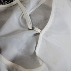 Pre Owned Diane von Furstenberg Black Printed Silk Clare Beaded Tech Maxi Kaftan L