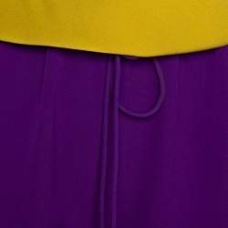 Diane von Furstenberg Color Block Silk Crepe Tadd Romper S