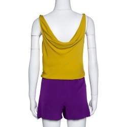 Diane von Furstenberg Color Block Silk Crepe Tadd Romper S