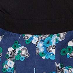 Pre Owned Diane von Furstenberg Navy Blue Wool & Silk Jewel Wrap Dress M