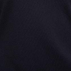 Pre Owned Diane von Furstenberg Black Tweed & Stretch Knit Trim Katherine Dress M