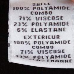 Pre Owned Diane von Furstenberg Black Tweed & Stretch Knit Trim Katherine Dress M