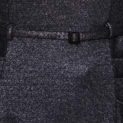 Pre Owned Diane von Furstenberg Black Lurex Wool Blend Ellen Marie Dress S