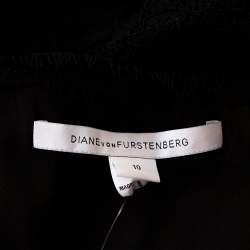 Diane Von Furstenberg Black Purdette Lace Romper L