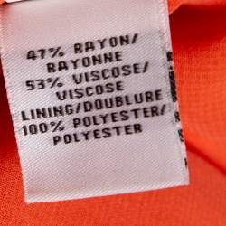 Pre Owned Diane Von Furstenberg  Orange Crepe Cutout Detail Kea Shift Dress L 