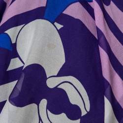 Pre Owned Diane von Furstenberg Multicolor Printed Silk Sheer Anushka Kaftan M