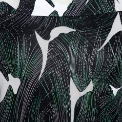 Pre Owned Diane von Furstenberg Cream Abstract Print Silk Ruri Shift Dress S