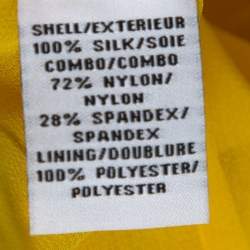 Pre Owned Diane von Furstenberg Yellow Floral Print Silk Lillie Maxi Dress M