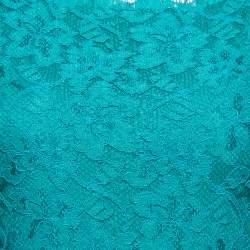 Pre Owned Diane von Furstenberg Zephyr Green Lace Zarita Dress L