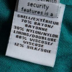 Pre Owned Diane von Furstenberg Zephyr Green Lace Zarita Dress L