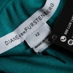 Pre Owned Diane von Furstenberg Zephyr Green Lace Zarita Dress L