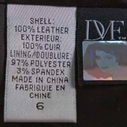 Pre Owned Diane von Furstenberg Black Leather Bikerita Jacket M