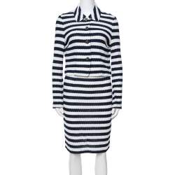 Pre Owned Diane von Furstenberg Navy Blue Walda/Lacie Skirt & Jacket Set S