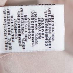 Pre Owned Diane von Furstenberg Blue Sateen & Crepe Wrap Effect Darleena Dress M