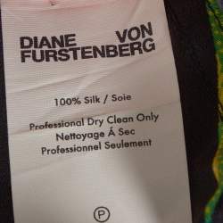 Pre Owned Diane von Furstenberg Coral Pink Floral Print Silk Crepe Maxi Dress L