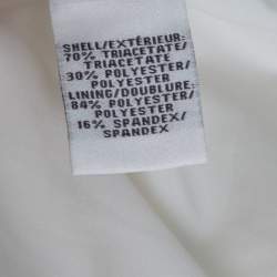 Pre Owned Diane von Furstenberg White Crepe Cecilia Shift Dress M