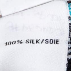 Pre Owned Diane Von Furstenberg Multicolor Printed Silk Annushka Belted Kaftan S