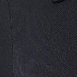 Pre Owned Diane Von Furstenberg Black Crepe Jeanne Wrap Dress S