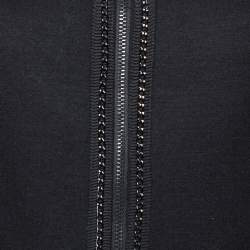 Pre Owned Diane Von Furstenberg Black Felted Wool Roccoco Jacket S