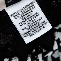 Pre Owned Diane von Furstenberg Monochrome Stretch Silk Ernestina Dress M