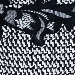 Pre Owned Diane von Furstenberg Monochrome Stretch Silk Ernestina Dress M