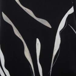 Pre Owned Diane von Furstenberg Black Stretch Silk Open Back Evvy Blouse P