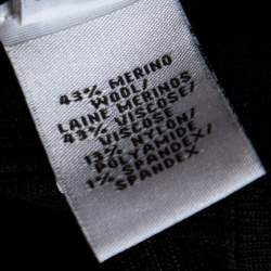 Pre Owned Diane von Furstenberg Black Tiered Plissé Knit Sharlynn Dress P