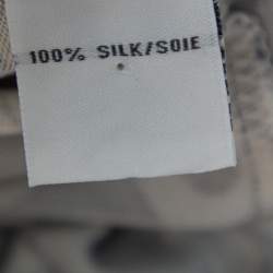 Pre Owned Diane Von Furstenberg Monochrome Collared Abigail Maxi Wrap Dress S