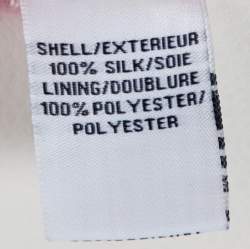 Pre Owned Diane von Furstenberg Pink Coral Print Silk Wynn Blouse M