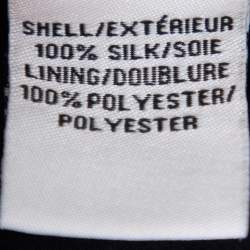 Pre Owned Diane von Furstenberg Red & Navy Blue Silk Pintuck Detail Kourtini Shift Dress M