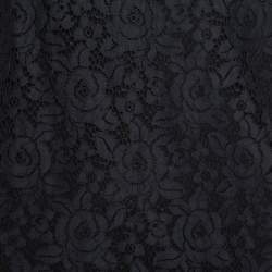 Pre Owned Diane Von Furstenberg Black Lace Barbara Shift Dress L
