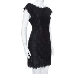 Diane Von Furstenberg Black Lace Barbara Shift Dress L