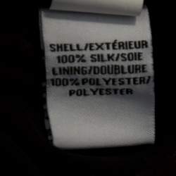 Pre Owned Diane Von Furstenberg Red & Navy Blue Printed Silk Neck Tie Detail Fernanda Tank Top L