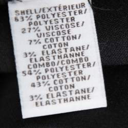 Pre Owned Diane Von Furstenberg Black Knit Contrast Trim Detail Belted Maisie Dress M