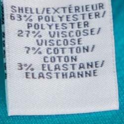 Pre Owned Diane Von Furstenberg Turquoise Blue Knit Sleeveless Sheath Carrie Dress M