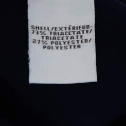 Pre Owned Diane Von Furstenberg Navy Blue Crepe Boat Neck Belted Sandra Jumpsuit M