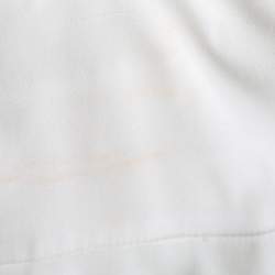 Pre Owned Diane Von Furstenberg White Guipure Lace Plunge Neck Tiana Dress M