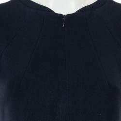 Pre Owned Diane von Furstenberg Navy Blue Belted Maizah Dress M